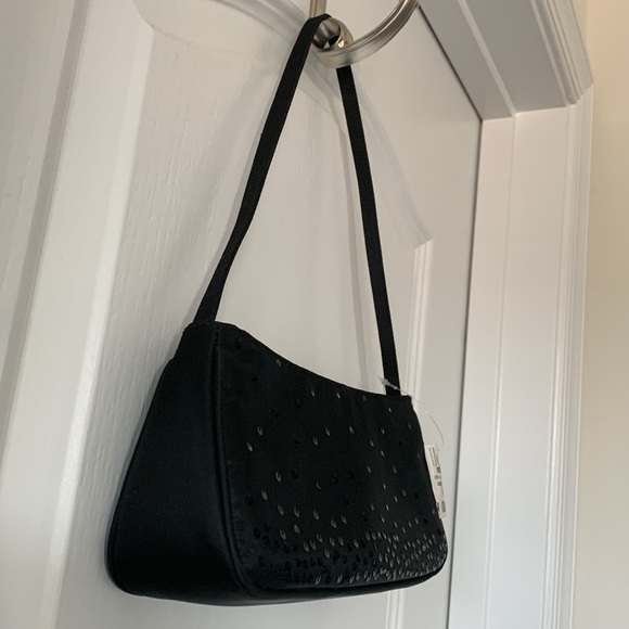 NWT LOFT Black Sequins Small Shoulder Bag - Picture 2 of 16